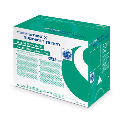 Latexhandschuh - supreme green - Sempermed Industrial - chirurgisch / puderfrei / steril