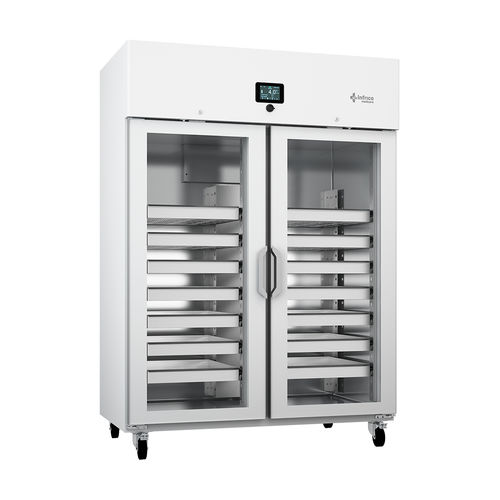 Kühlschrank für Apotheken - PTR130IG - Infrico - vertikal / mit 2 Türen / mit Glastür