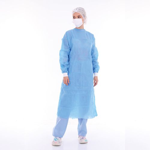 Unisex-Patientenkittel - SUBMED - blau