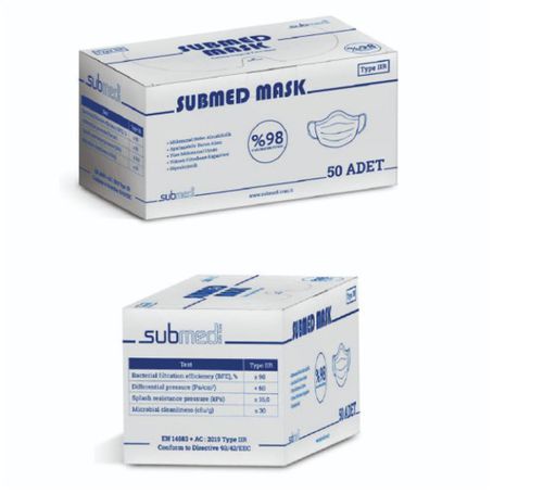 OP-Maske / IIR-Typ - SUBMED - für Kinder / für Erwachsene / 50er-Packung