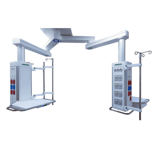 Deckenmontierter Doppelverteilerarm - OSA8004450 - Silbermann Technologies - für Intensivpflege / mit Gelenk / modular