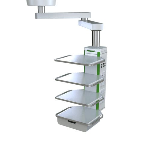 Deckenmontierter Verteilerarm - Silbermann Technologies - für Endoskopie / mit Gelenk / mit Gondel