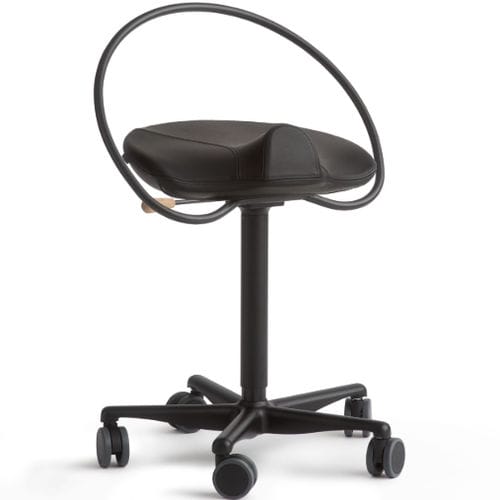 Dentalhocker - InCharge Black Office - Dynamostol - höhenverstellbar / auf Rollen / schwarz