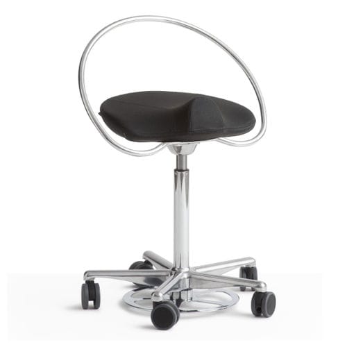 Dentalhocker - InCharge Foot Operated - Dynamostol - höhenverstellbar / auf Rollen / schwarz