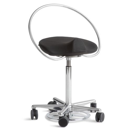 Dentalhocker - InCharge Flex Foot-operated - Dynamostol - höhenverstellbar / auf Rollen / schwarz