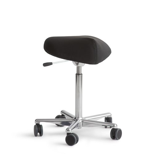 Dentalhocker - Classic - Dynamostol - höhenverstellbar / auf Rollen / schwarz