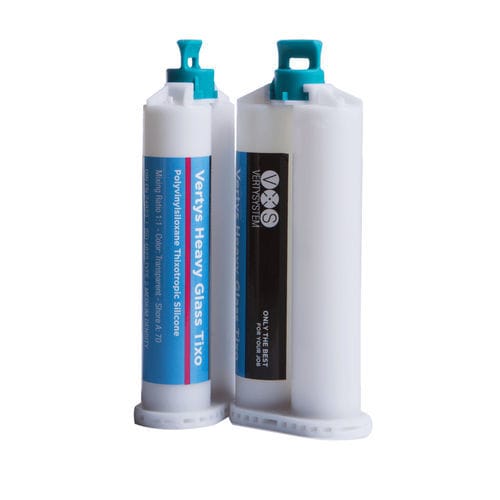 Zahnmedizinisches Material / Silikon - Heavy Glass Tixo - Vertysystem - A.Gree SRL - zur Dentalrestaurierung / transparent