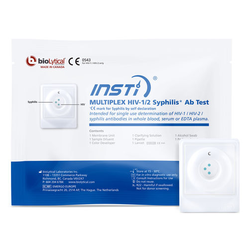 Syphilis-Schnelltest - INSTI Multiplex  - bioLytical - IgG / IgM / HIV