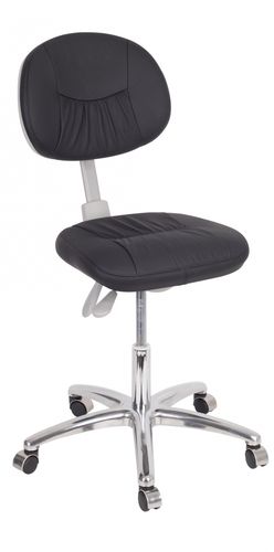 Dentalhocker - PREMIUM - SAEVO - höhenverstellbarer / mit Rückenlehne / auf Rollen