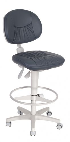 Dentalhocker - PROFESSIONAL II - SAEVO - höhenverstellbar / mit Rückenlehne / mit Fußstütze