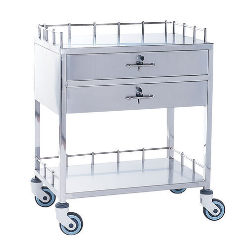 Medizinischer Wagen - B04 - Fangge Medical - Medikamenten / Edelstahl / 2 Schubladen