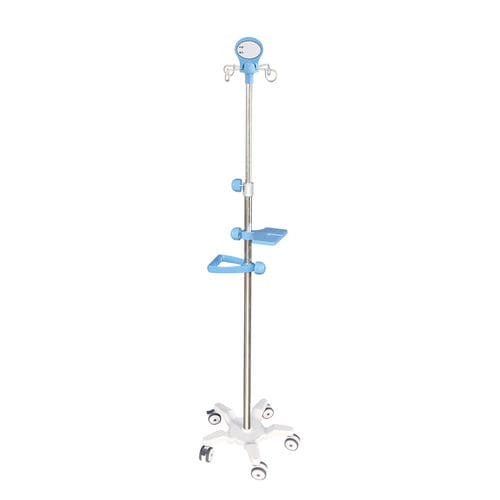 Infusionsstativ auf Rollen - B26-04 - Fangge Medical - 4 Haken / teleskopisch / Infusionspumpenhalter