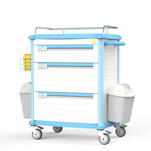 Medizinischer Wagen - FG-E-04 - Fangge Medical - für Instrumente / für medizinische Geräte / mit Abfalleimer