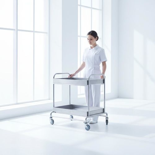 Wagen für Kliniken - B20 - Fangge Medical - Service / Edelstahl / mit 2 Regalbrettern