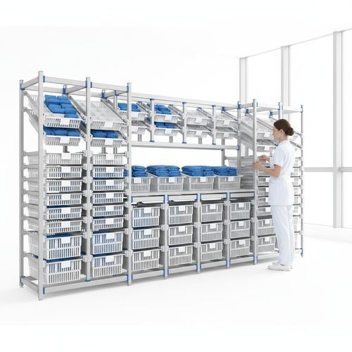 Modulares Regal - FG-P-4010F/3F04/2F02 - Fangge Medical - für Körbe / Edelstahl / Aluminium