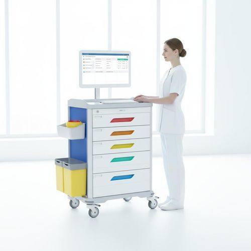 Medizinisch Computerwagen - FG-V-09 - Fangge Medical - zur Medikamentenausgabe / mobil / gesichert