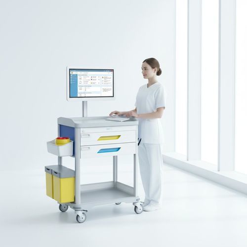 Medizinisch Computerwagen - FG-V-10 - Fangge Medical - zur Medikamentenausgabe / für Tablet-PC / Akku