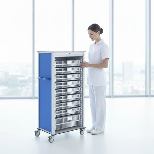 Schrank für Verbrauchsmaterial - FG-PW-C6015001L - Fangge Medical - mit Korb / mit Schiebetür / Aluminium