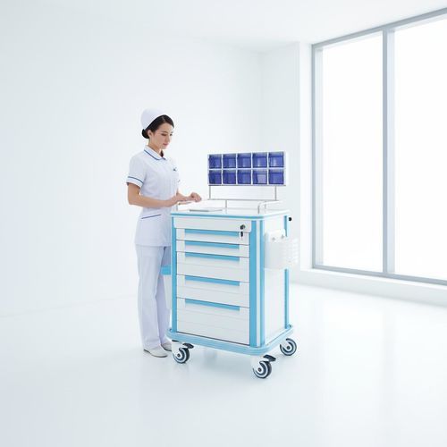 Wagen für Anästhesie - FG-C-02 - Fangge Medical - Kunststoff / Aluminium / 5 Schubladen