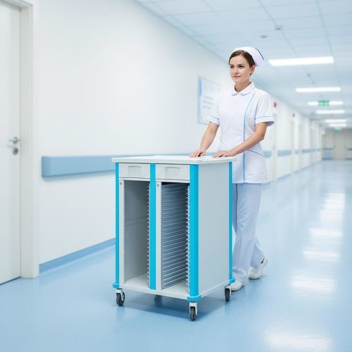 Medizinischer Wagen - FG-D-02 - Fangge Medical - für Krankenakten / Aluminium / 2 Schubladen