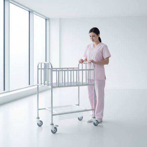 Wiege für Krankenhäuser / für Kinder - A04 - Fangge Medical - auf Rollen / Edelstahl