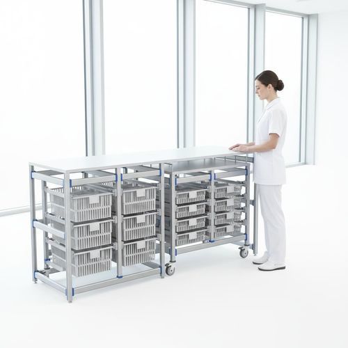 Arbeitsstation für Krankenpflege - FG-PW-60/40/3F/4F02 - Fangge Medical - mit Regal / auf Rollen / modular