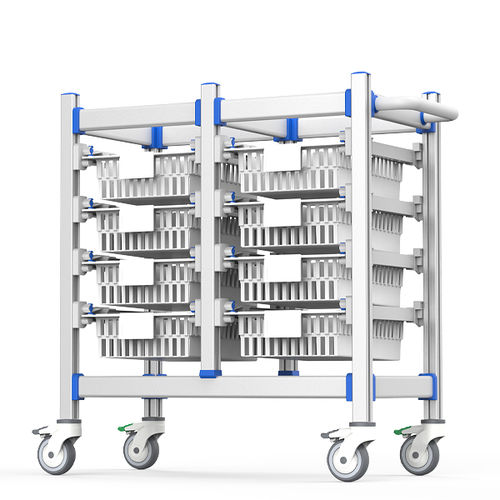 Medizinischer Wagen - FG-PW-304F02  - Fangge Medical - für Verbrauchsmaterial / Lager / Aluminium