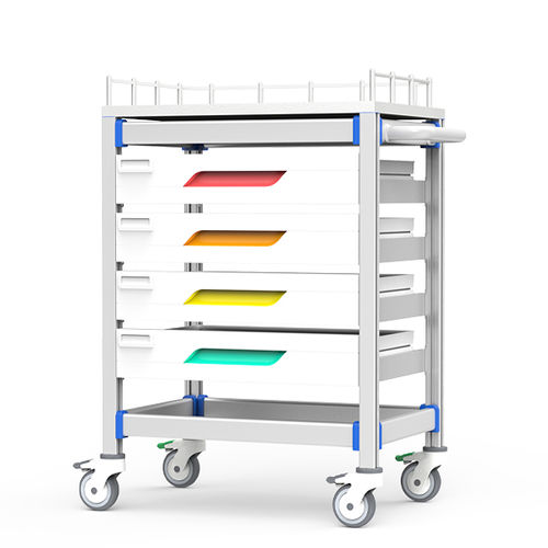 Wagen für Verbrauchsmaterial - FG-PW-V4F/B - Fangge Medical - Lager / Edelstahl / Aluminium