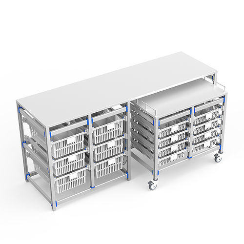 Arbeitsstation für Krankenpflege - FG-PW-60/40/3F/4F02 - Fangge Medical - mit Regal / auf Rollen / modular