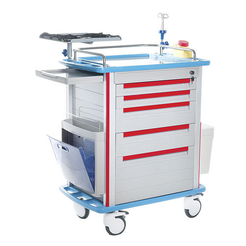 Notfallwagen - HS-D-02 - Shandong HESOURCE Medical Equipment - medizinisch / Mehrzweck / Aluminium