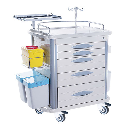 Notfallwagen - HS-D-03 - Shandong HESOURCE Medical Equipment - medizinisch / Mehrzweck / Aluminium