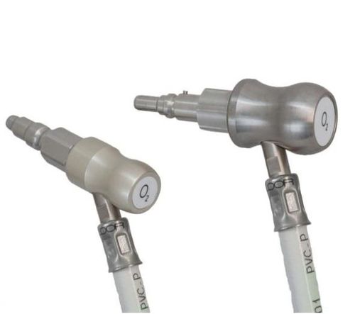 Schlauch für medizinische Gase - PM0111E - GLOOR MEDICAL - Edelstahl / rechtsseitig / elastisch