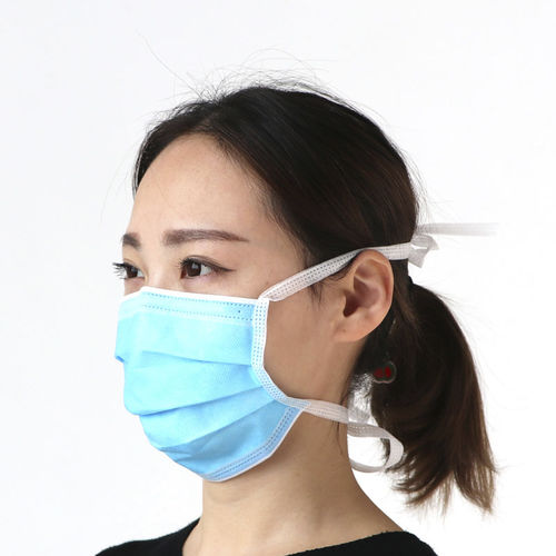 OP-Maske / IIR-Typ - Hubei WeCare - Polypropylen / blau / weiß