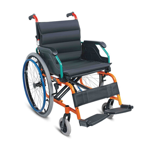 Manueller Rollstuhl - WG980LA-30 - WEGO Medical - zur Nutzung im Freien / mit Fußstütze / blau