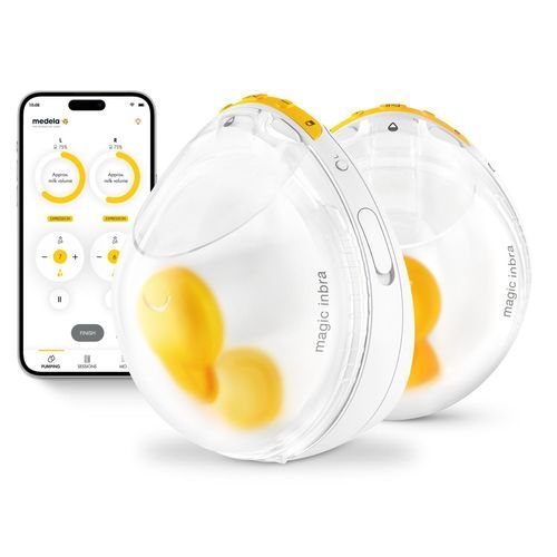 Elektrische Milchpumpe - Magic InBra™ - MEDELA - Akku / mit Stillzubehör / Doppel