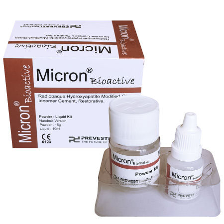 Dentalkleber für Restaurierung - Micron® Bioactive - PREVEST DENPRO LIMITED - endodontisch / ionomerisches Glas / chemische Verklebung