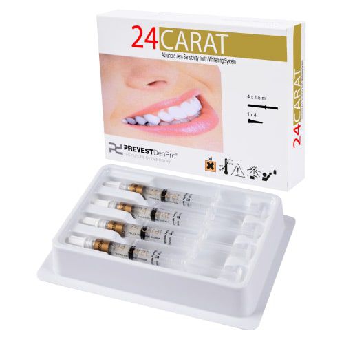 Zahnmedizinisches Material / Carbamidhyperoxyd - 24 CARAT - PREVEST DENPRO LIMITED - für Zahnaufhellung / Gel / weiß