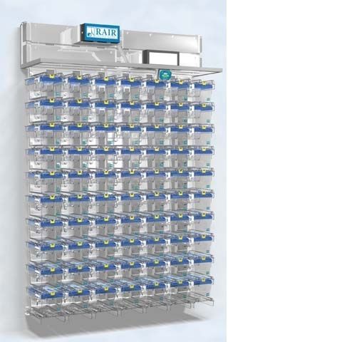 Tierkäfig für Tierversuche / zur Isolierung - RAIR IsoSystem™ Wall Mounted - LAB PRODUCTS - für Meerschweinchen / für Mäuse / modular