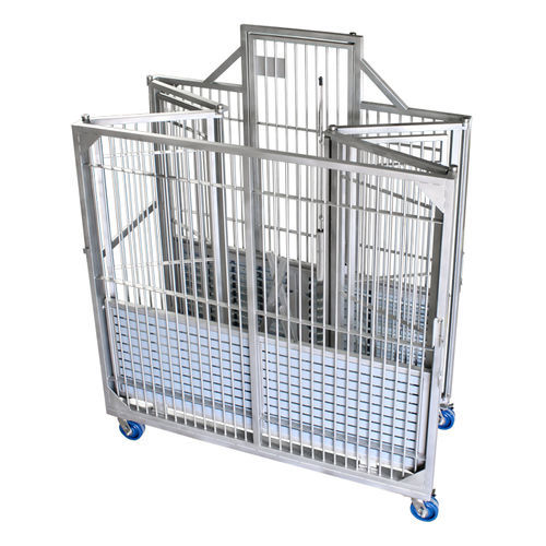 Tierkäfig für Tierversuche / für Hunde - LAB PRODUCTS - modular / zusammenklappbar / Edelstahl