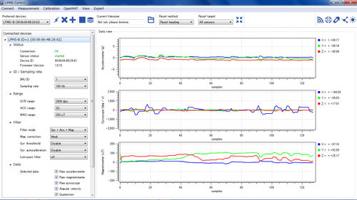 Steuerungssoftware - LPMS-Control - LP-RESEARCH Inc. - Kalibrierung / Labor
