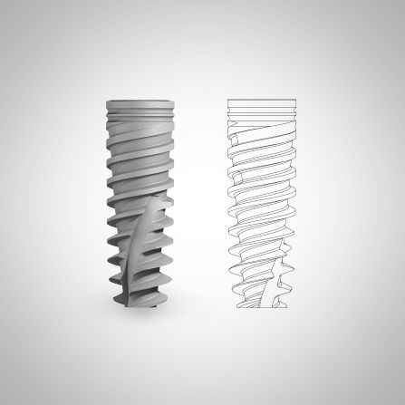 Konisches Zahnimplantat - PSS  - PRECISE IMPLANT SYSTEMS - Titan / inneres Sechseck / anatomisch