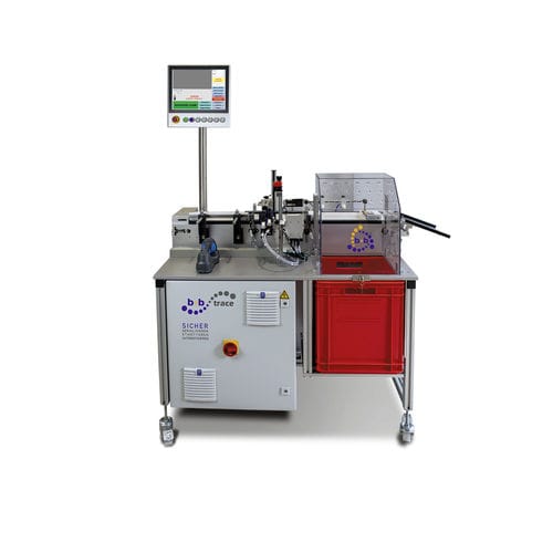 Labeling Maschine / für Karton - LSS series - b+b Automations- und Steuerungstechnik GmbH - halbautomatisch / für Strichcode-Etiketten