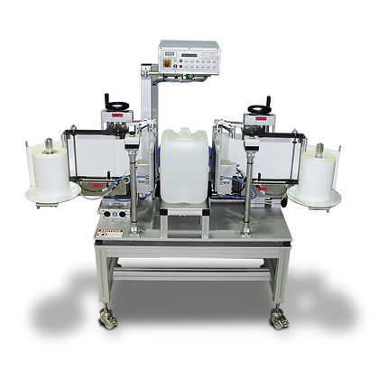 Labeling Maschine / für Container - TNC-2F - b+b Automations- und Steuerungstechnik GmbH - halbautomatisch