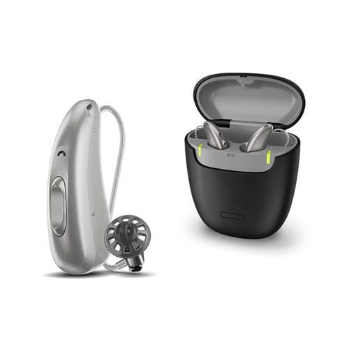 RIC-Hörgerät - R Li T 7 - Audio-Service - mit Telefonspule / beigefarben / braun