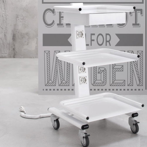 Wagen für medizinische Geräte - smart cart - DTU srl - für Transport / mit 3 Regalbrettern