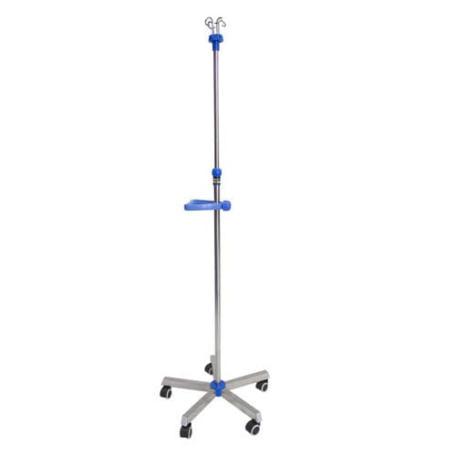 Infusionsstativ auf Rollen - STH381 - Abronn - 4 Haken / Edelstahl / Aluminium