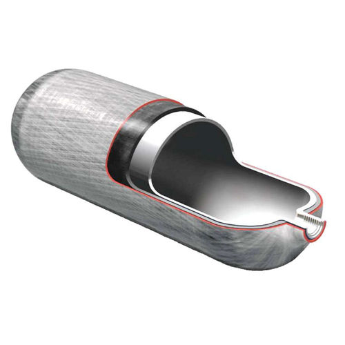 Carbonkomposit-Medizingasflasche - L26A - DEHAS Medical Systems - Regler / für die Luftfahrt zugelassen / weiß