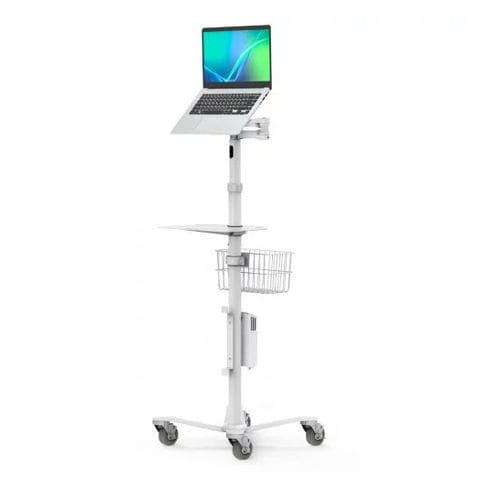 Computerwagen für Tablet - Universal IT Mount Medical Rolling Cart - IT Mount Rise Free - Maclocks / Compulocks - gesichert