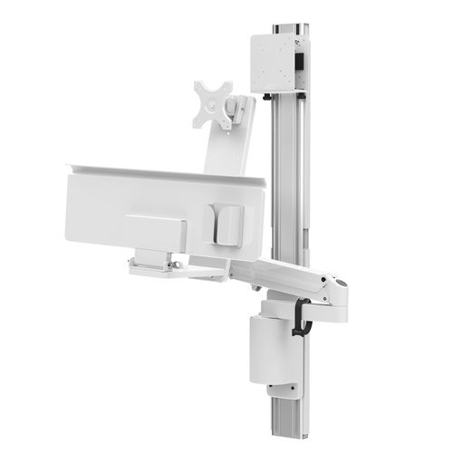 Knickarm-Tragarm - 132TW - Diwei Industrial Co., Ltd. - für LCD-Monitore / für medizinische Zwecke / wandmontiert