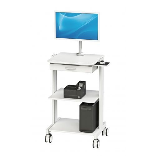 Wagen für medizinische Bildschirme - 904AA - Diwei Industrial Co., Ltd. - medizinisch / mit Regal / mit Tragefläche für Laptop